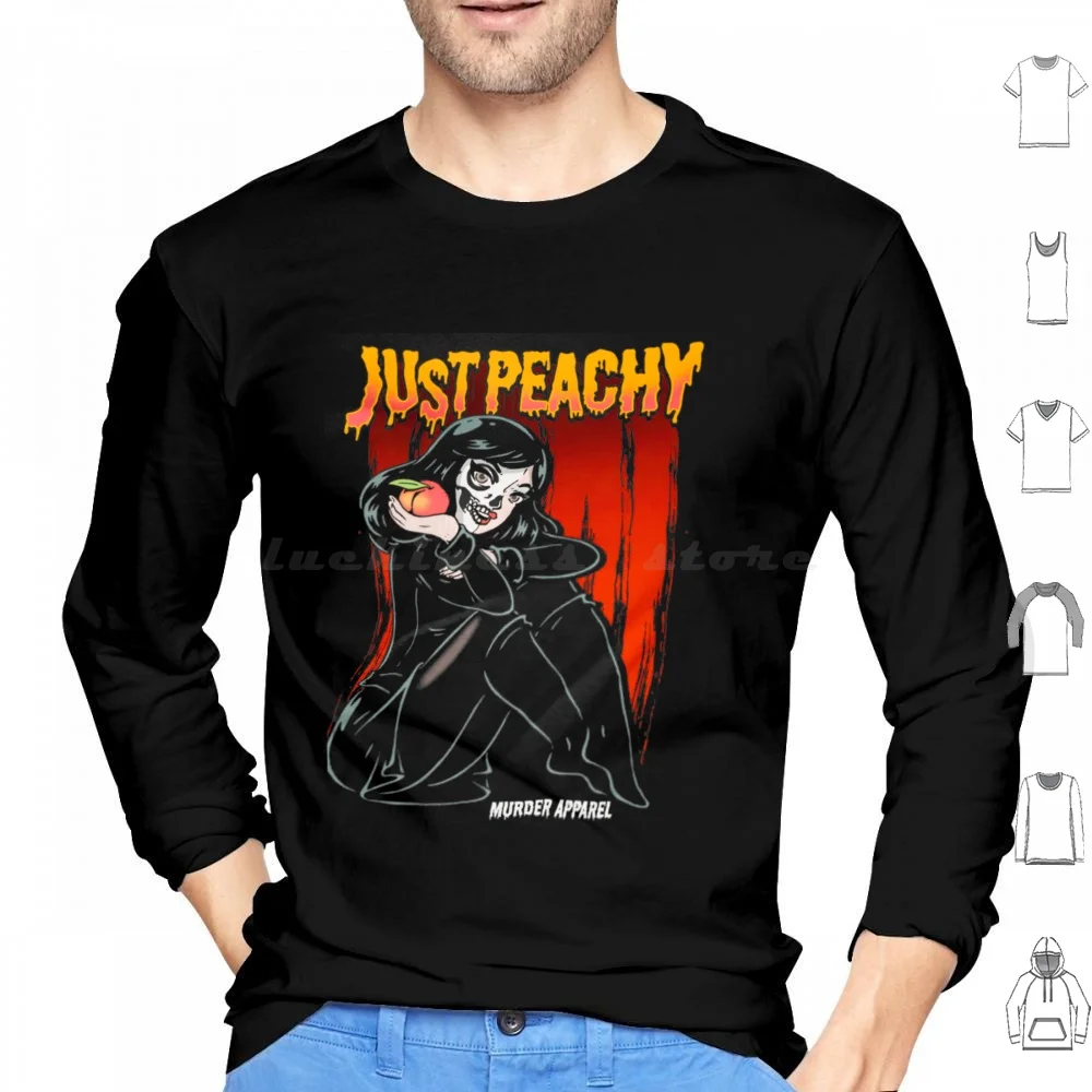 Just Peachy Hoodies Long Sleeve Just Peachy Just Peachy Pastel Goth Up Pastel Goth Up Just Peachy Art Love Just Peachy