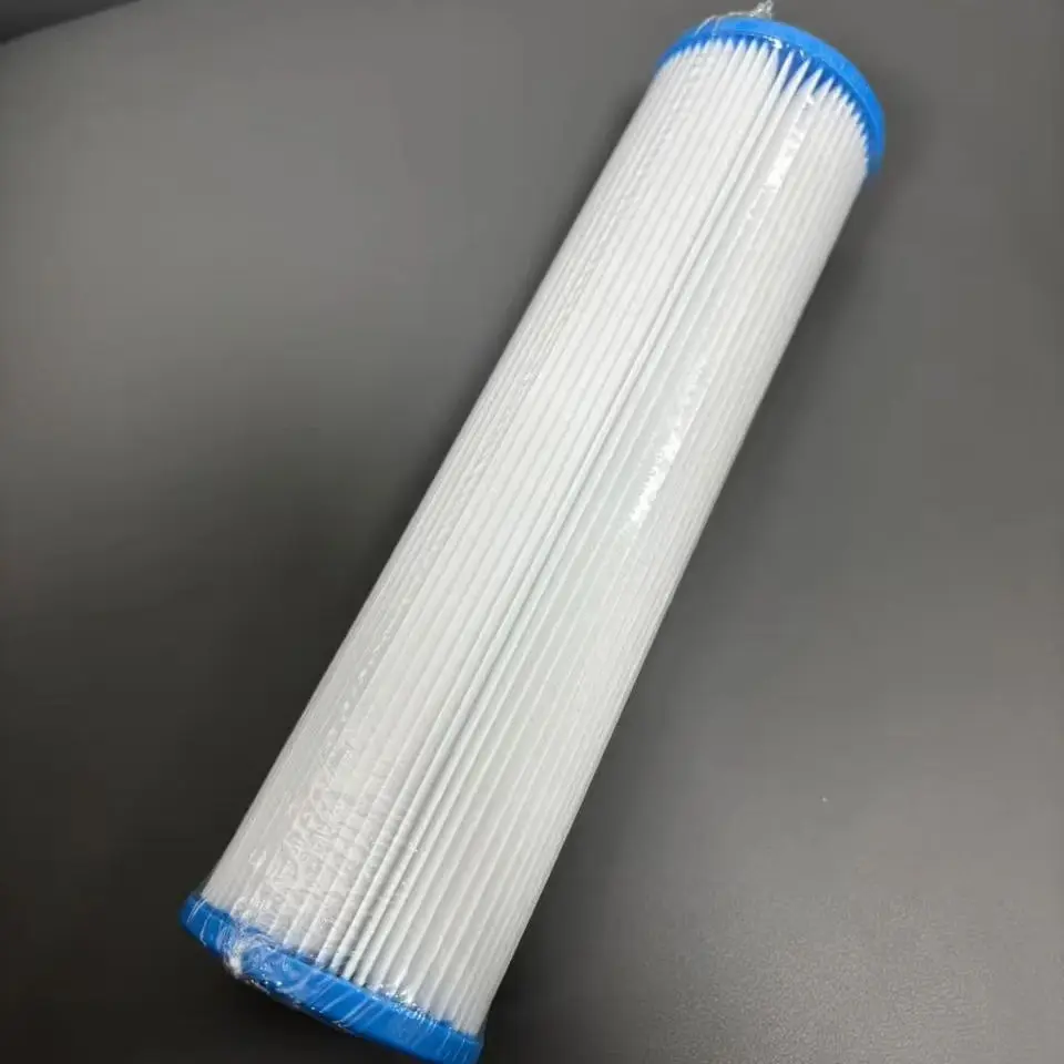 Cartucho de filtro de agua de sedimentos plisado de 5 "10" 20 "para cartucho de filtro de repuesto para piscina y enfriador de baño de hielo