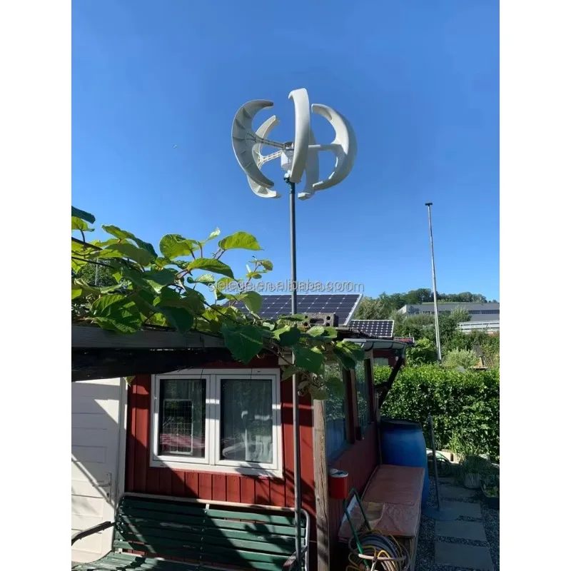 

Spiral Red Lantern Wind Turbine Vertical Axis AC 12v Generator Wind Turbine for Home Viewing Decoration