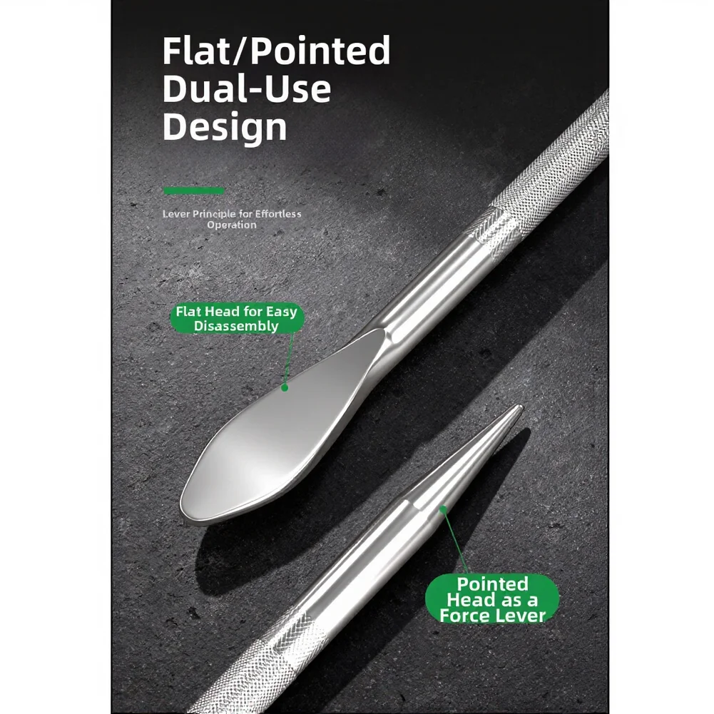 Workshop Use AS SHOWN Round Crowbar Chrome-plated Finish Pointed Pry Tip Flat Leverage End Precision Engineered