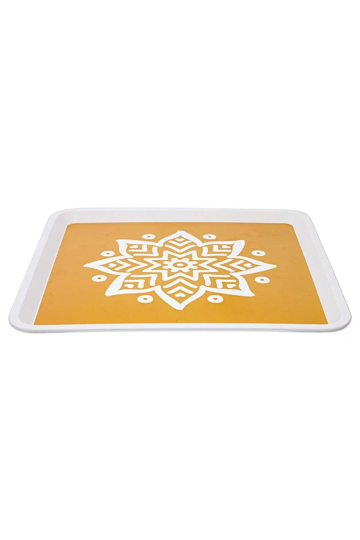 Yellow Alaçatı Square Tray Decorative Lux Service Eat at the Presentation of Organizer Multi-Purpose Tray 2022 Trend