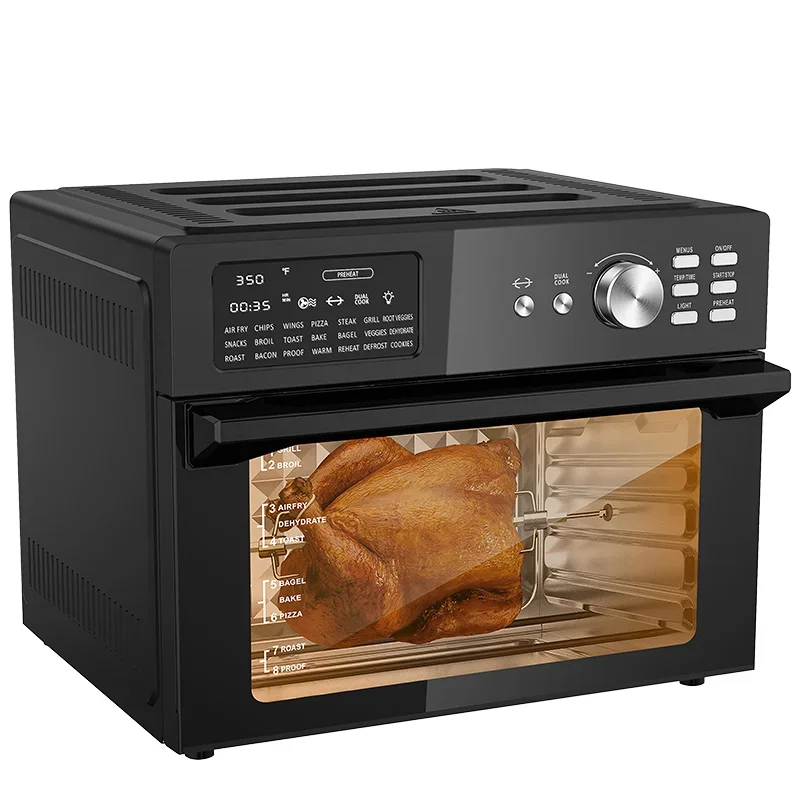 &For Beelicious 32QT Extra Large Air Fryer, 6 Accessories, 1800w, Black