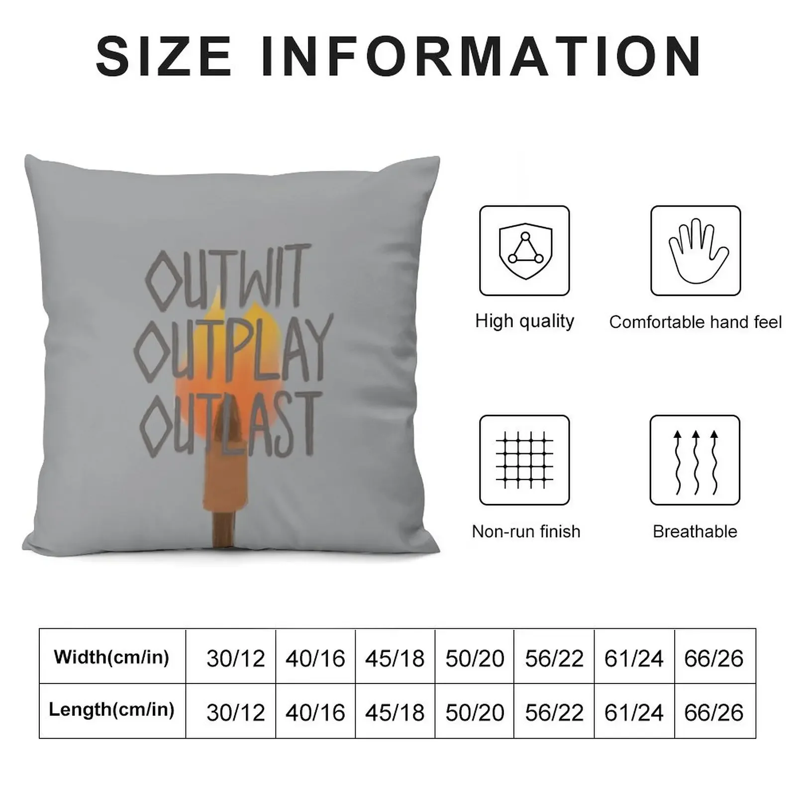 Outwit, Outplay, Outlast (Survivor) Throw Pillow Pillowcase autumn decoration pillow pillowcase pillow