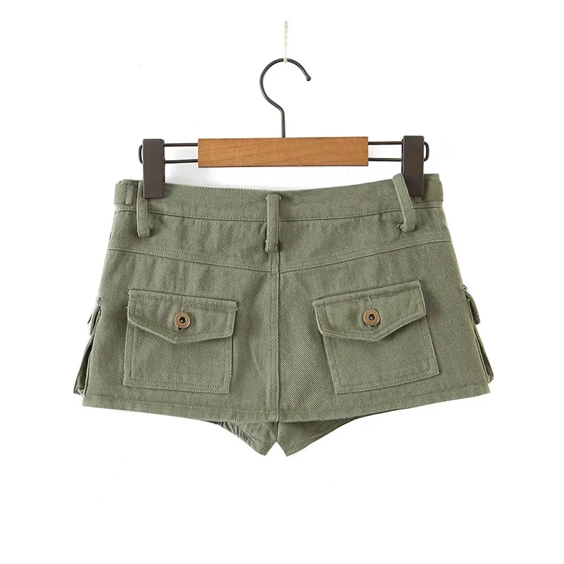 KUCLUT Y2K Gonne di jeans vintage per le donne Vita alta Coreano Tasca sottile Gonne cargo Donna Streetwear Solid Chic Minigonne