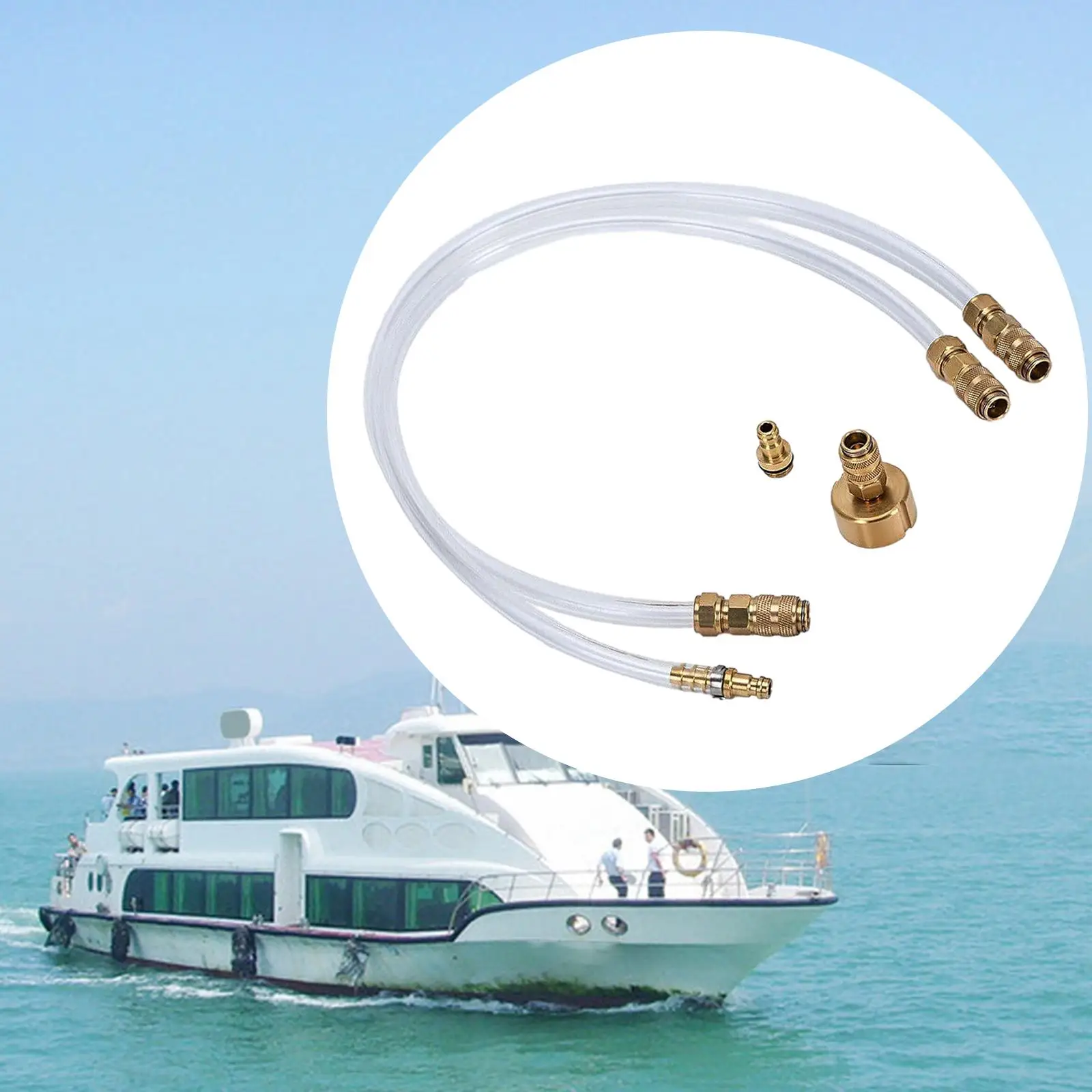 Hydraulic Steering Bleed Kits Rustproof Professional Fluid Bleeder Set for Most Outboard Inboard Hydraulic Steering Filling