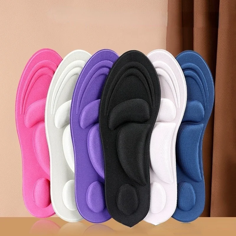 4D Memory Foam Palmilhas para Sapatos, Sola Respirável, Almofada de Sapatos de Massagem, Esportes Running Shoe Inserts para Mulheres e Homens, Pés Ortopédicos