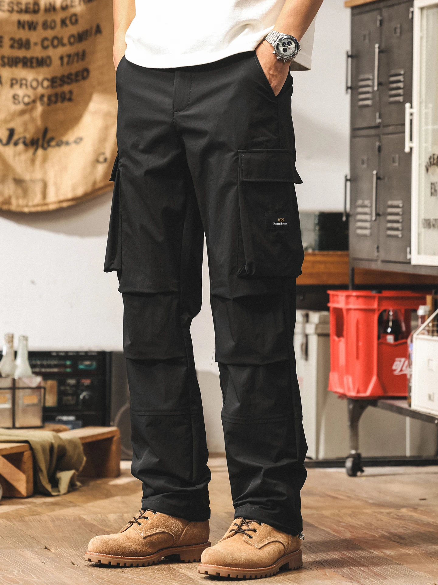 

Ice Silk Qui Dry Casual Pants Men's Loose 2025 New Summer Workwear Straight Leg Long Trousers Faionable Youth Sle