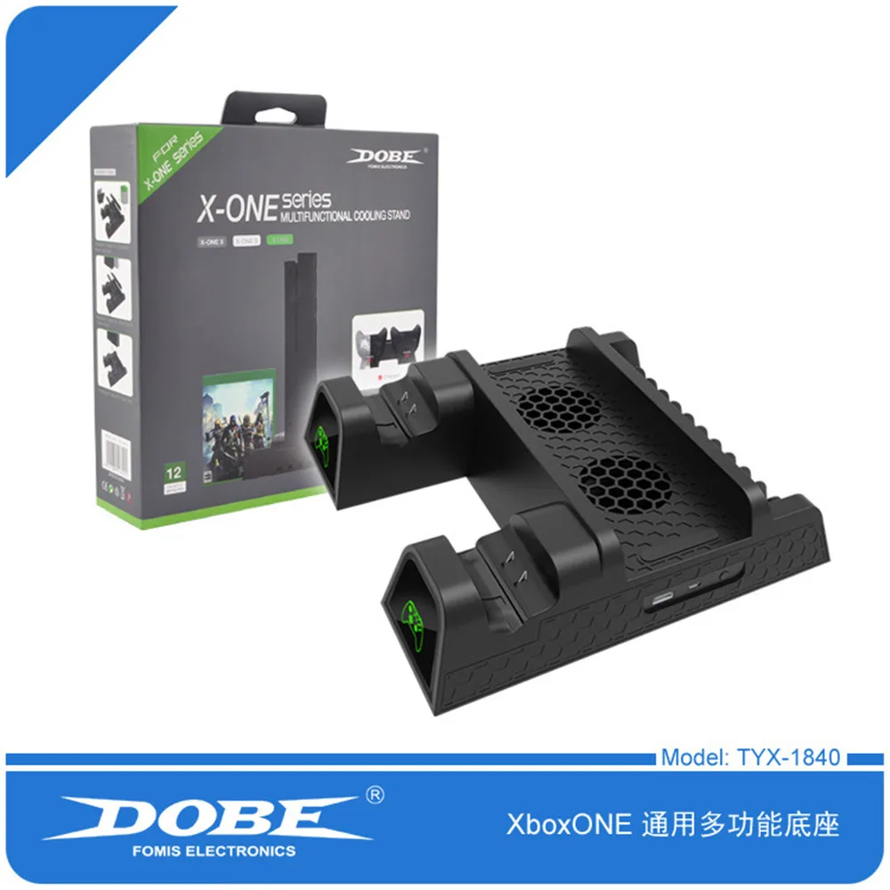 

DOBE Multifunctional TYX-1840 Game Console Cooling Fan Fast Charging For Xbox one Slim Auto-Sensing Dual Charging Stand