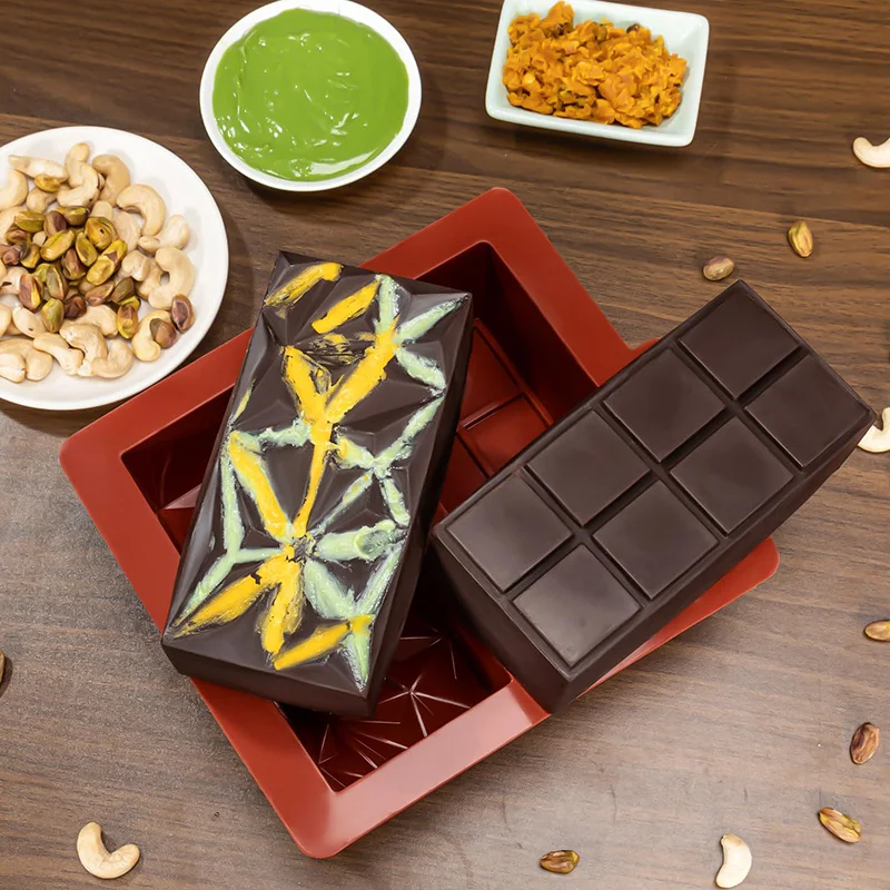 Chocolate Bar Molds Deep Silicone Break-Apart Chocolate Nonstick Protein and Energy Bar Mold Thick Candy Bar Mold Wax Melt Mold