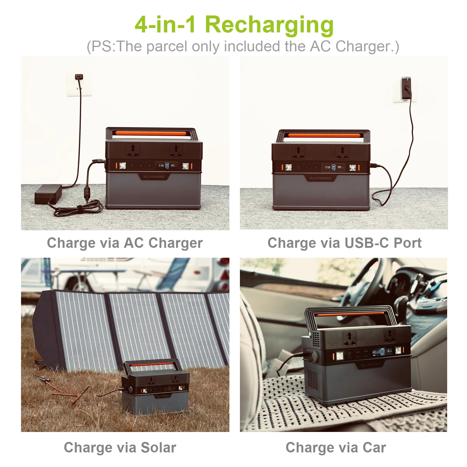 Solar Generator, 110V/220V Portable Power Station,Mobile Emergency Backup Power With 18V Foldable Solar Panel Charger