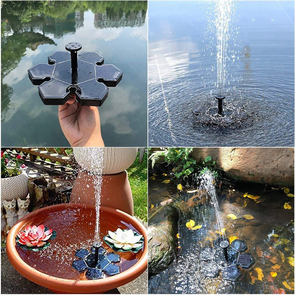 Solar Fountain For Garden Beautiful And Easy-to Water Fountain Durable Bird Bath Pool Fountain