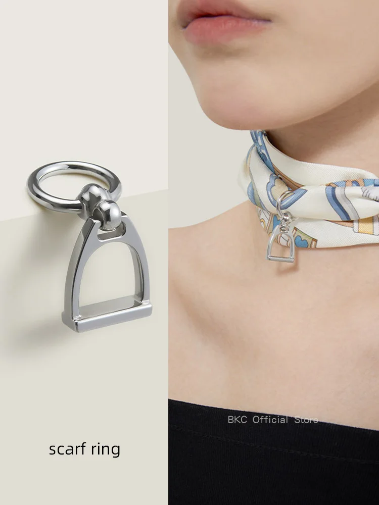 

Многофункциональная пряжка для шарфа из нержавеющей стали, подвеска-кольцо для сумки, модный металлический аксессуар для женской одежды