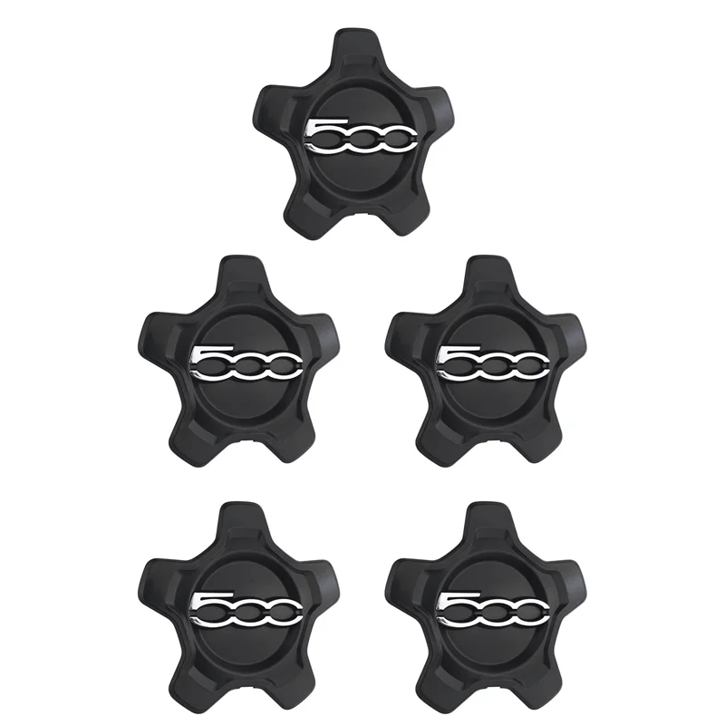 

H5-5X Car Wheel Center Cap Cover For Fiat 500X 2016-2022 6AN68LXHAA Dust Cover Car Accessories Black