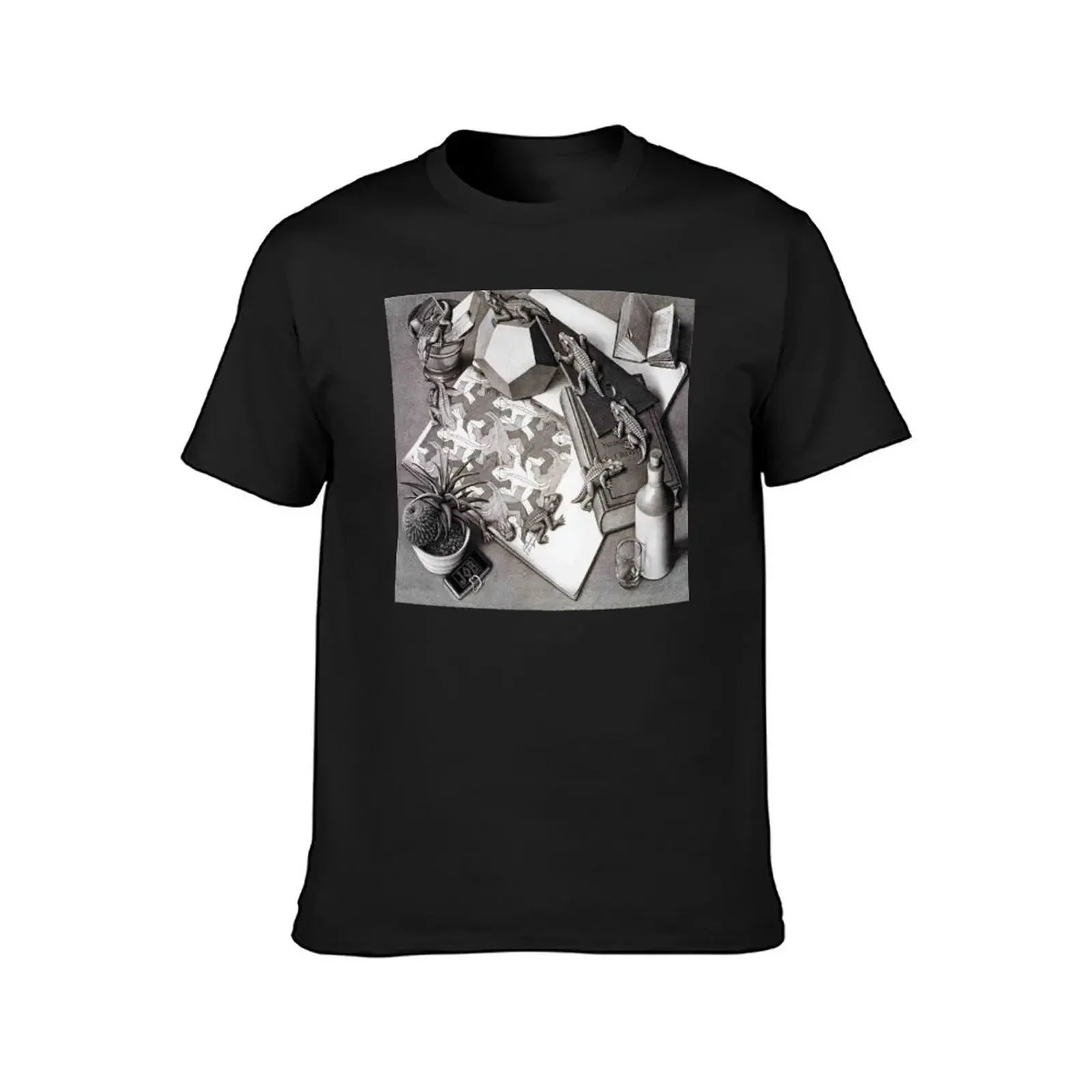 Escher T-Shirt anime stuff oversized graphic tee outfits for men