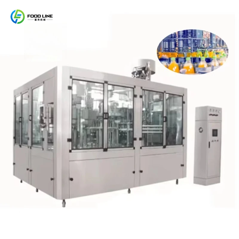 Customized Complete Orange Fruit Drink Production Line Automatic PET Bottle Liquid Juice Filling Machine High Efficiency