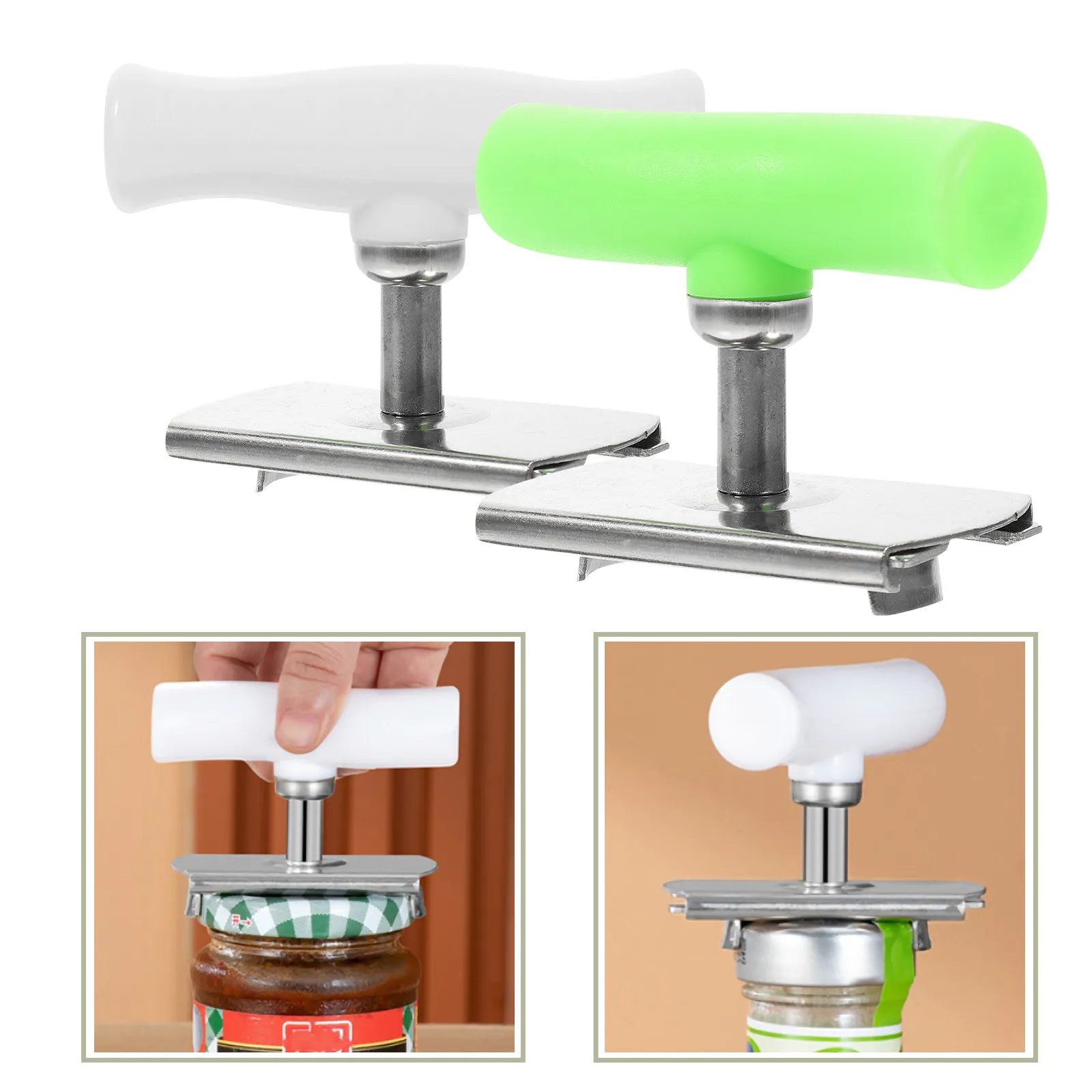 

2Pcs Wear Resistant Jar Opener Multipurpose Bottle Opener for Home Club Camping Travel Simple Operation Reusable Lid Kitchen