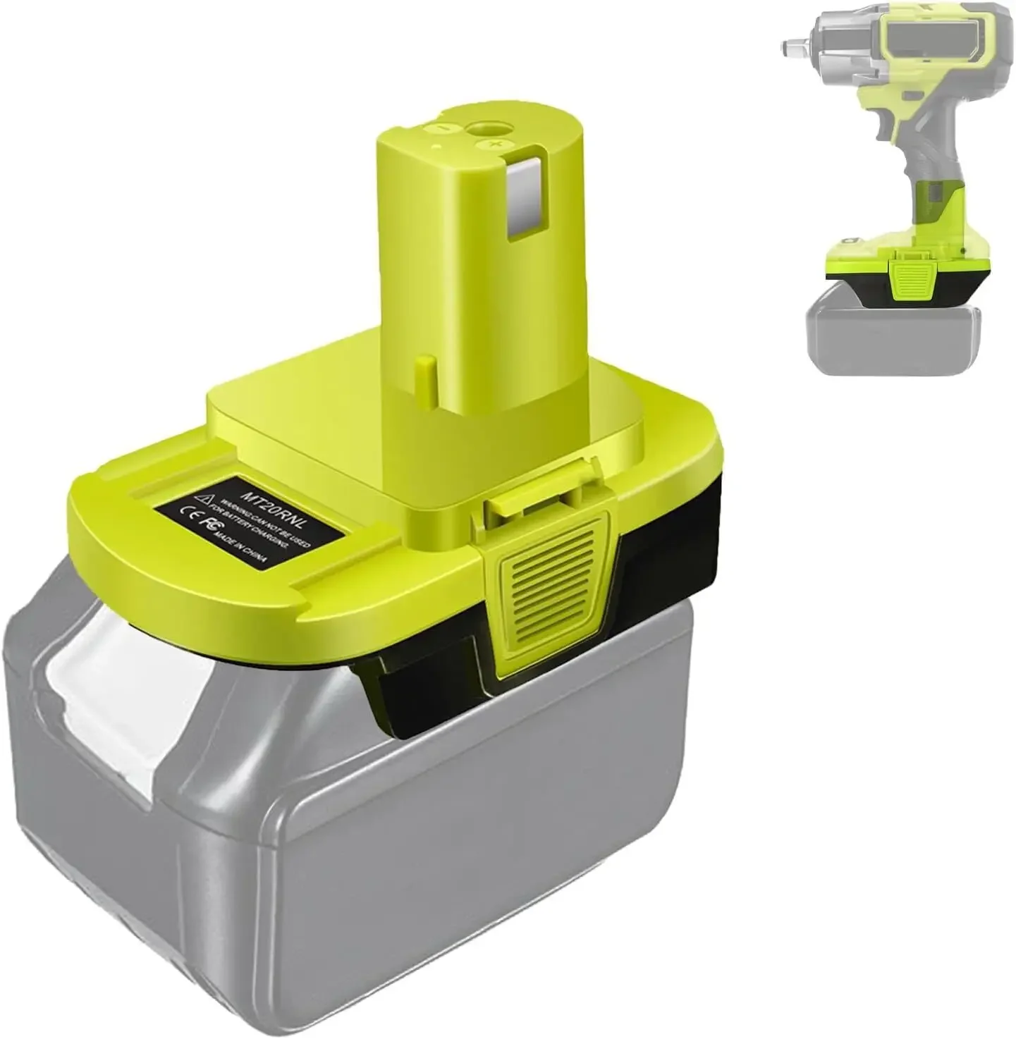 MT20RNL Battery Adapter Converter Use for Ryobi 18V Tools Converts for Makita 18V Li-ion Battery to for Ryobi 18V Li-ion Battery