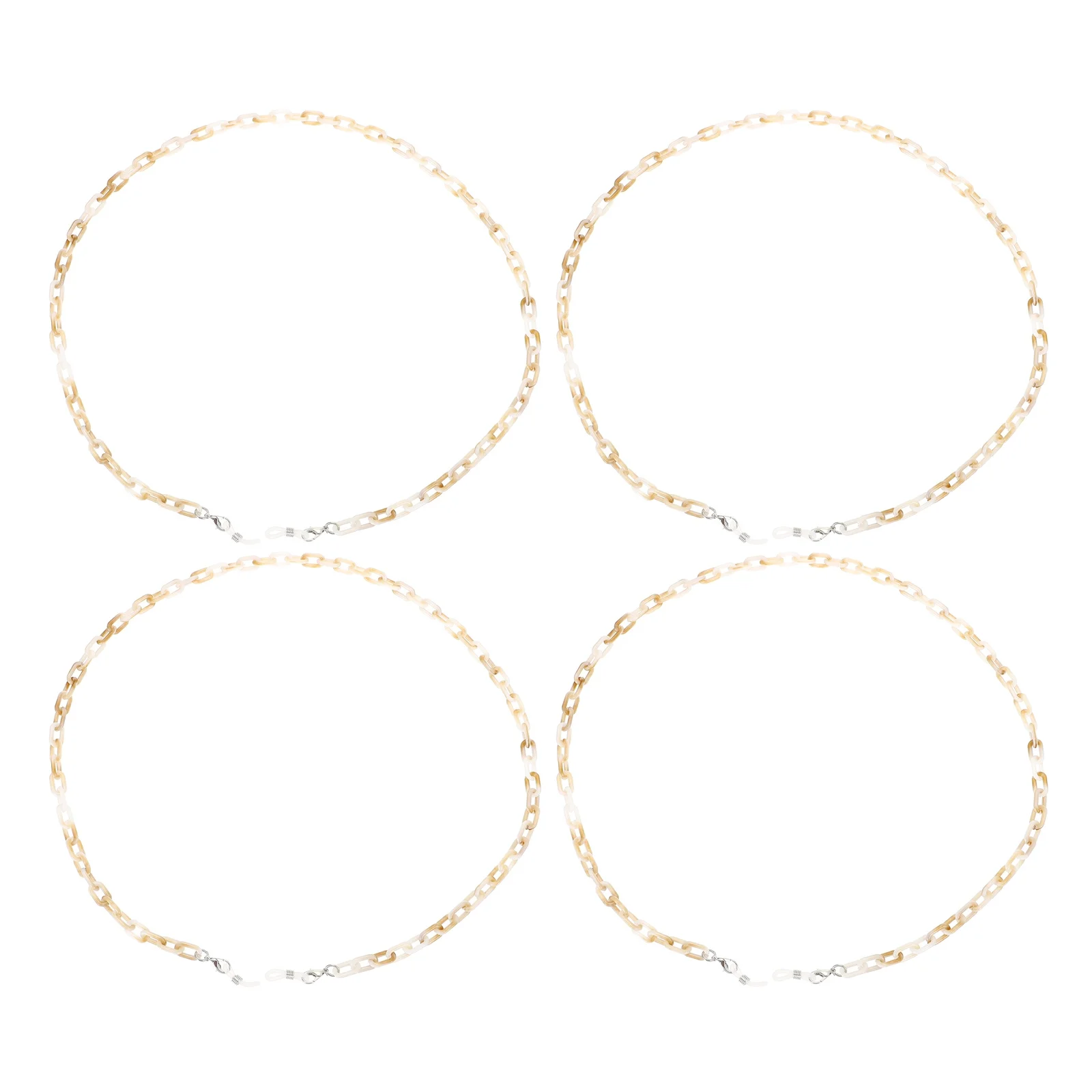 

4 Pcs Glasses Chain Lanyards Acrylic Mask Holder with Clips Hanging Holders Face