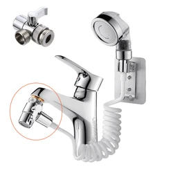 Alloy Switch Faucet Adapter,Sink Splitter Diverter Valve with Aerator, Tap Connector for Kitchen Toilet Bidet Shower Bathroom