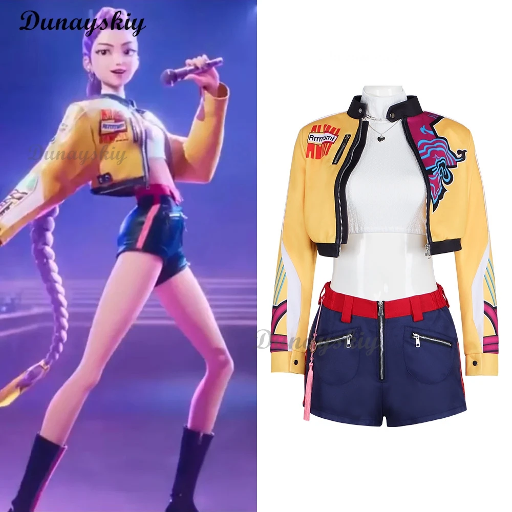 Disfraz de Anime KPop Demon Hunters para mujer, disfraz de Zoey Mira Rumi, trajes de juego de rol de fantasía, traje de fiesta de Carnaval y Halloween