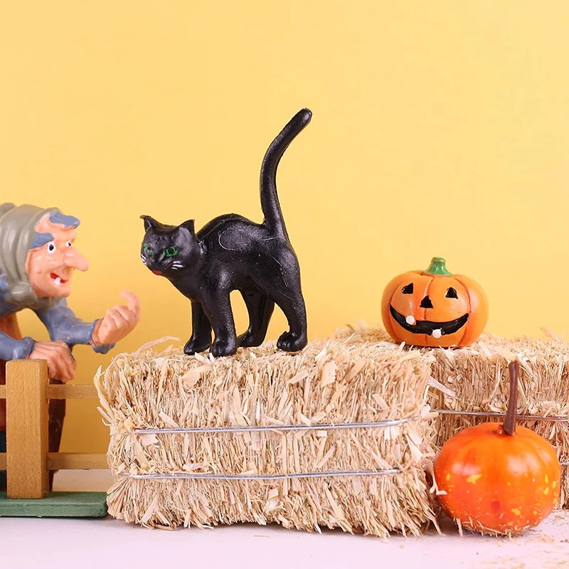 

6 шт., мини-тюки сена, деревенская миниатюрная ферма, стог сена, штабелируемые поддельные блоки сена, украшение для кукольного домика