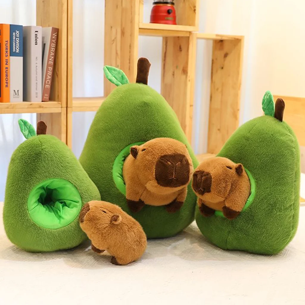 4PCS Explosive Kapybara Plush Dolls Plush Toy Avocado Doll Children's Girl Gift Water Dolphin Kapybara Home Furnishings Kapybara