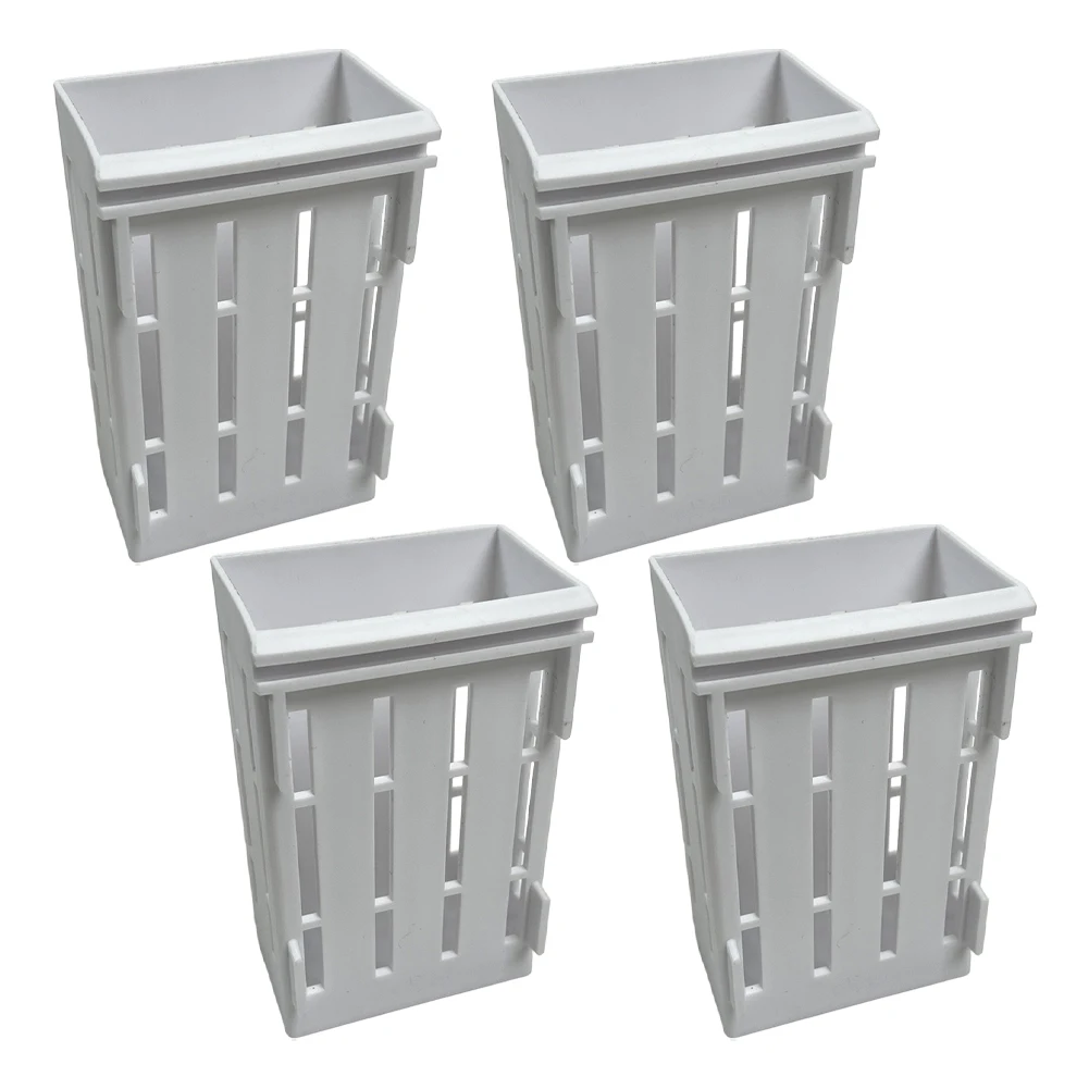 4pcs Hanging Aquarium Plant Holder With Hooks For Fish Tank Aquaponic Plants Cultivation And Decorations Square Hollow Storage