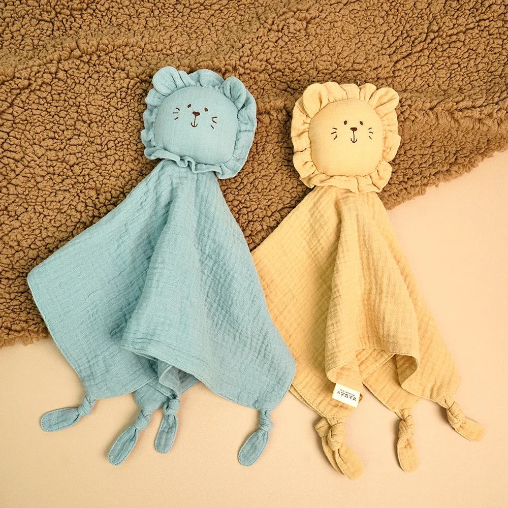 Plush Toys  Saliva towel Ragdolls Kids Cute Babies Towels For baby Cartoon Gifts Little Lion Dolls Toys Baby safty blanket Soft