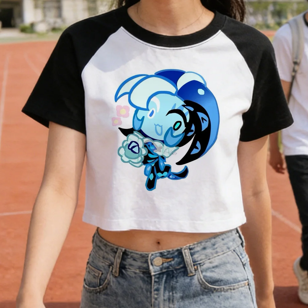 Shadow Milk Cookie cropped top teen japan cute manga gothic shirt korean fashion cheap streetwear alternative  funny