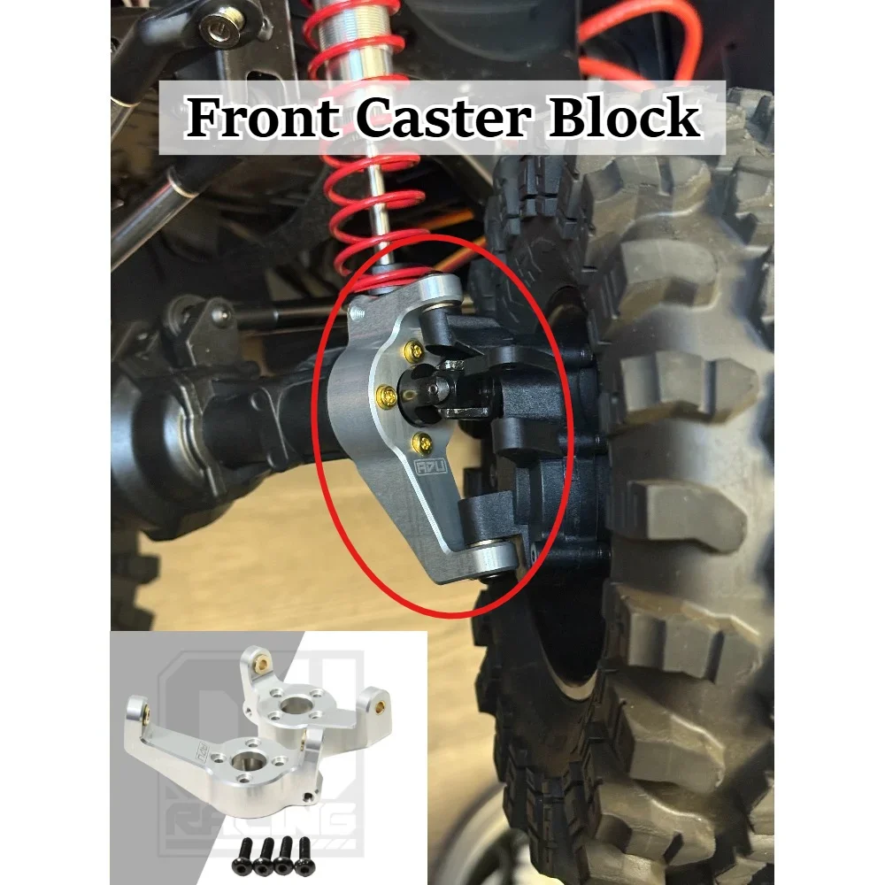 Simulation Front Caster Block custom size For CROSSRC EMO XX Series 1/5 1/6 RC Crawler 7075 Aluminum Alloy Replacement Accessory