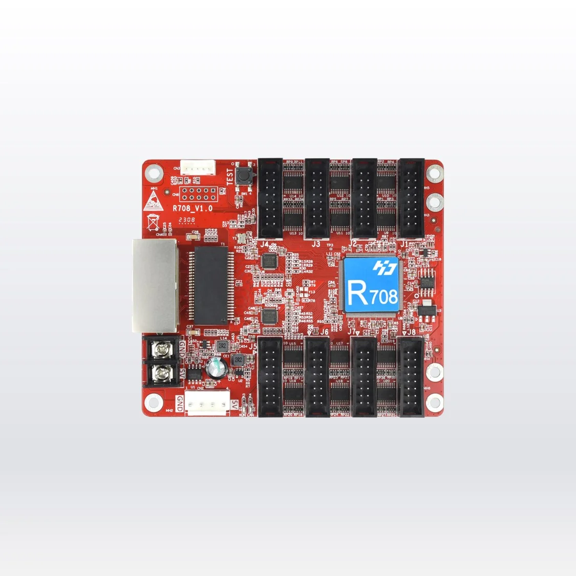 Huidu R708 LED Receiving Card 8*HUB75E Interface LED Full Color Display Controller Display Module Pixel Digital Signage