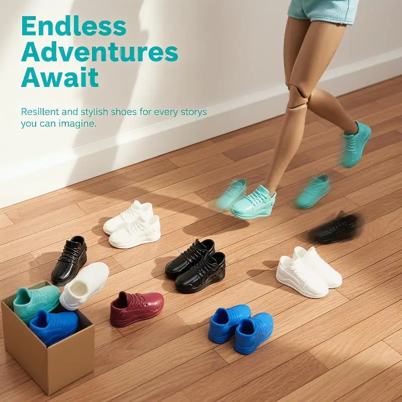 1PC Fashion 1/6 Doll Shoes Plastic Multistyles Male Doll Boots Shoes Clothes Accessories Fit Foot Length 2cm Dolls
