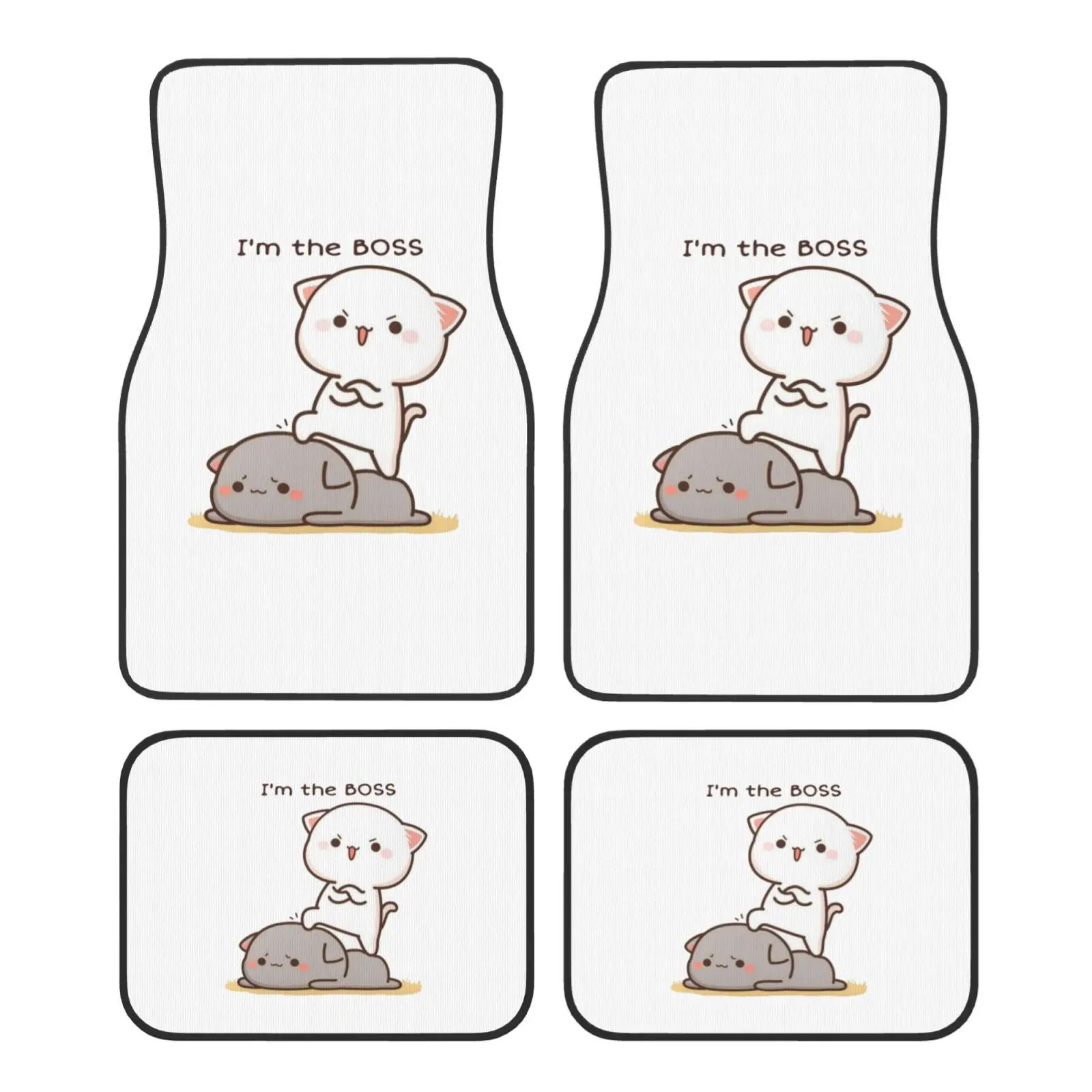 

Cute Cartoon Bubu Dudu Pattern Car Floor Mats Waterproof Car Carpet Mat Set of 4pcs with Anti-Slip Backing Fit for SUV Trucks