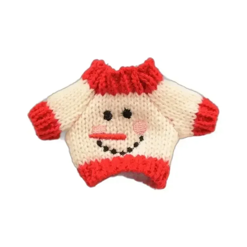 Ropa de muñecas de peluche para niños, accesorios de atuendo para muñecas Labubu, suéter de punto de Navidad, regalo para niños, accesorios para