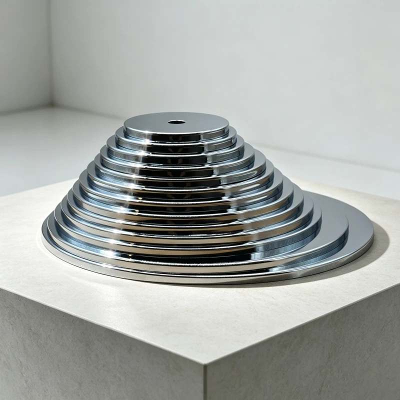 Steel Chrome Plated Flat Lamp Canopy Ceiling Cover, OD 50mm to 200mm, Table Light Fixture Replacement Lighting Accessory