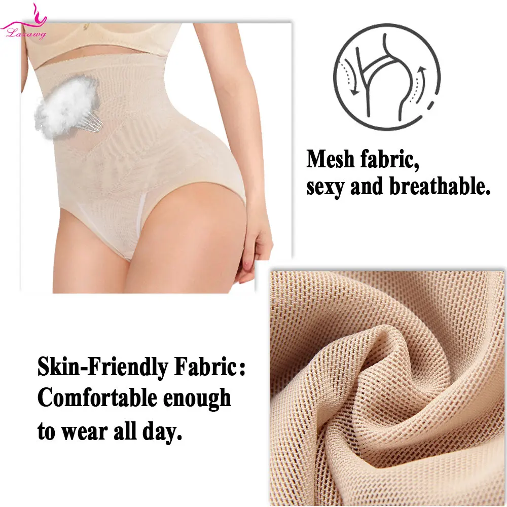 LAZAWG Tummy Control Panties for Women High Waist Shorts Body Shaper Flat Belly Panty Shapewear Seamless Underwear Sexy