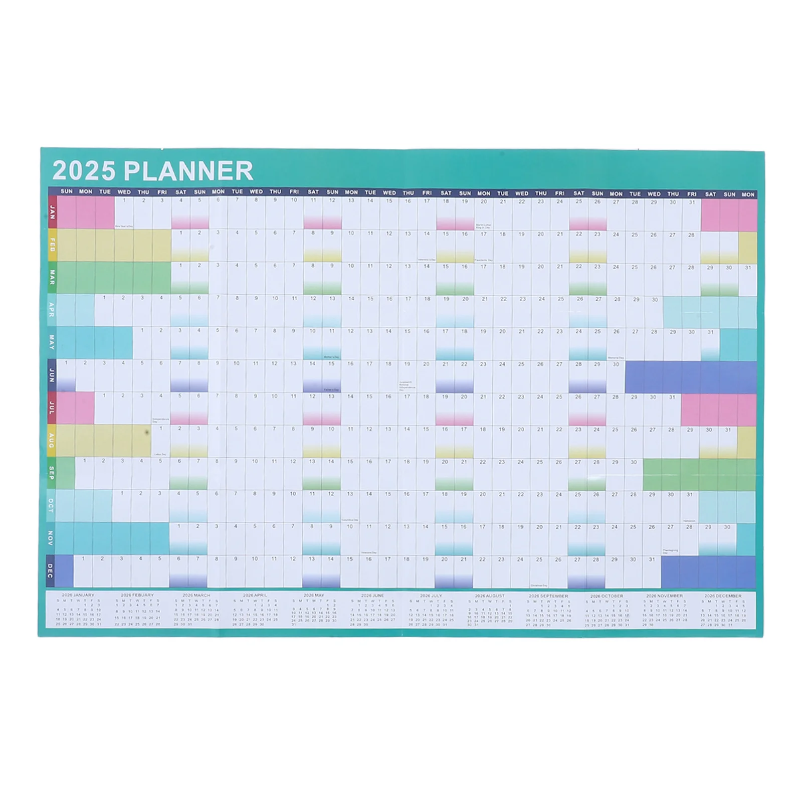 1 set 1 Set Large 2025 Wall Calendar Erasable Monthly Planner Minimalist Paper Hanging Calendar For Office School Home Family