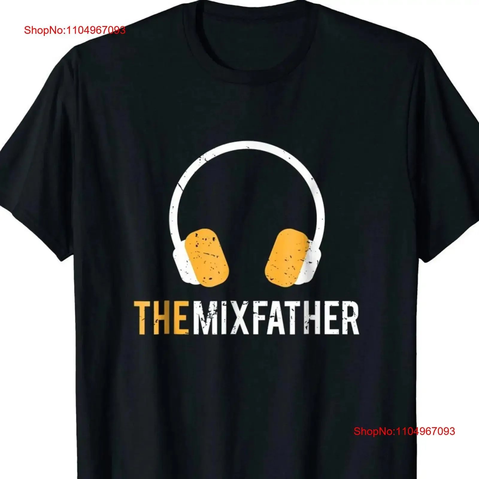 

The Mix Father DJ T Shirt Disc Jockey Music Lover Producer Musician vintage Washed fashion Slightly Versatile