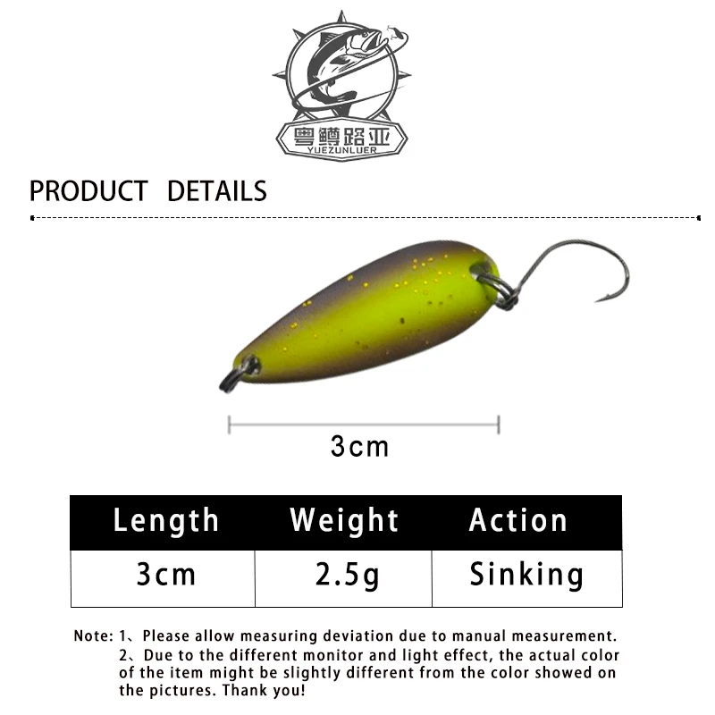 Dohna Peche Leurre Pesca LÖFFEL 2,5 g 30 mm bunter Löffelköder Kupfer Stream Metall Angelköder für Forelle Döbel Barsch Lachs Hecht – Detail 2