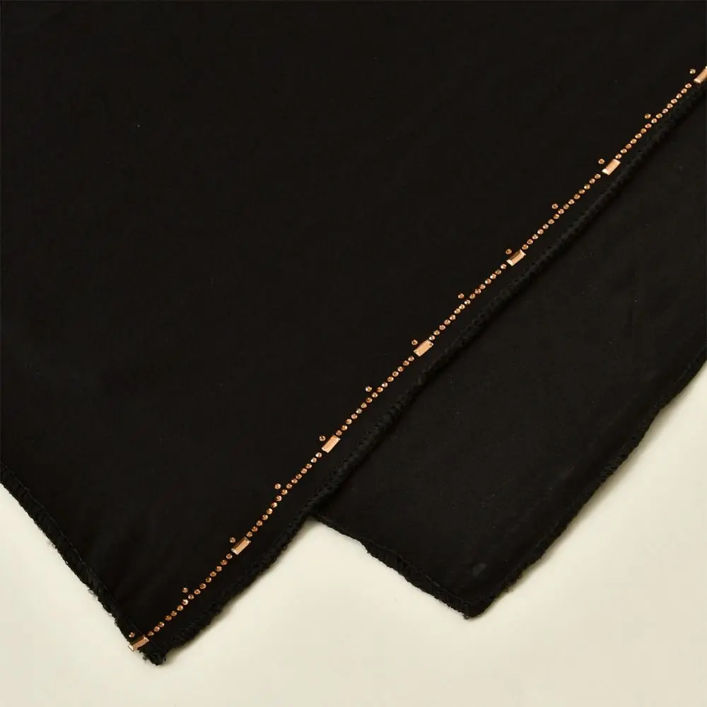 

Высококачественный дышащий хиджаб-шарф с блестящими стразами, мягкая повязка на голову, тюрбан, однотонная эластичная шаль для женщин