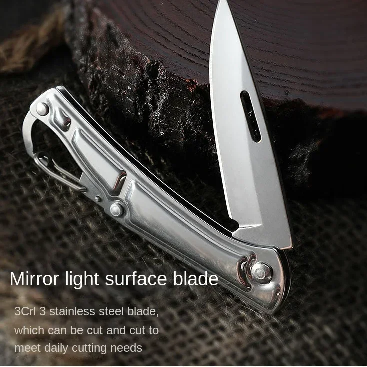 2024 New Pocket Fruit Knife, Stainless Steel Folding outdoor Knife with Non-slip Handle for Kitchen Accessories