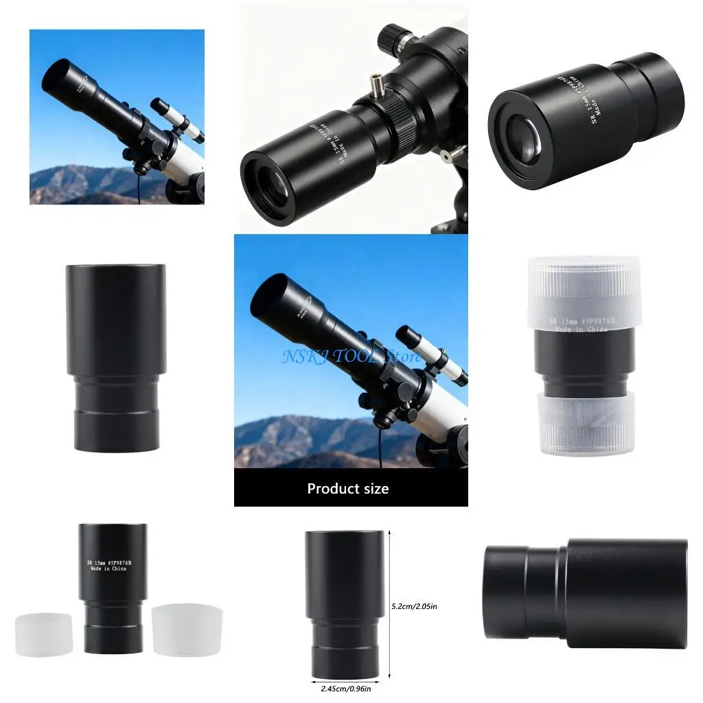 L8RC High Definition Family Friendly 15mm Eyepiece for Astronomical Observation Clear Imaging