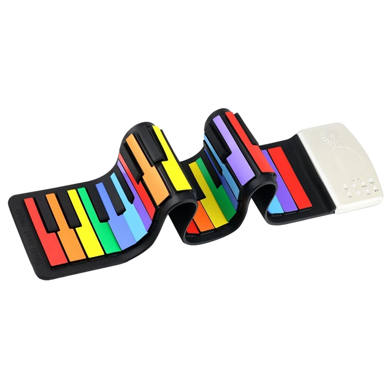 

Quality Color 49 Standard Keys Flexible Kids Piano Keyboard Flexible Roll Up Keyboard Piano Built-In Lithium Battery Completely