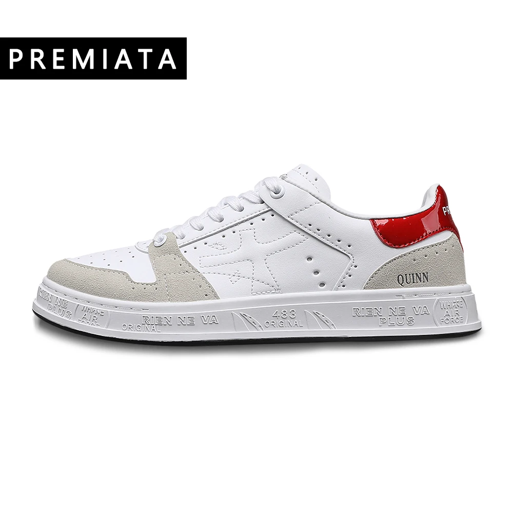 

PREMIATA Men's Fashion Retro Street Trend Sports Skateboard Shoes Light Luxury Suede Versatile Couple Casual Small White Shoes