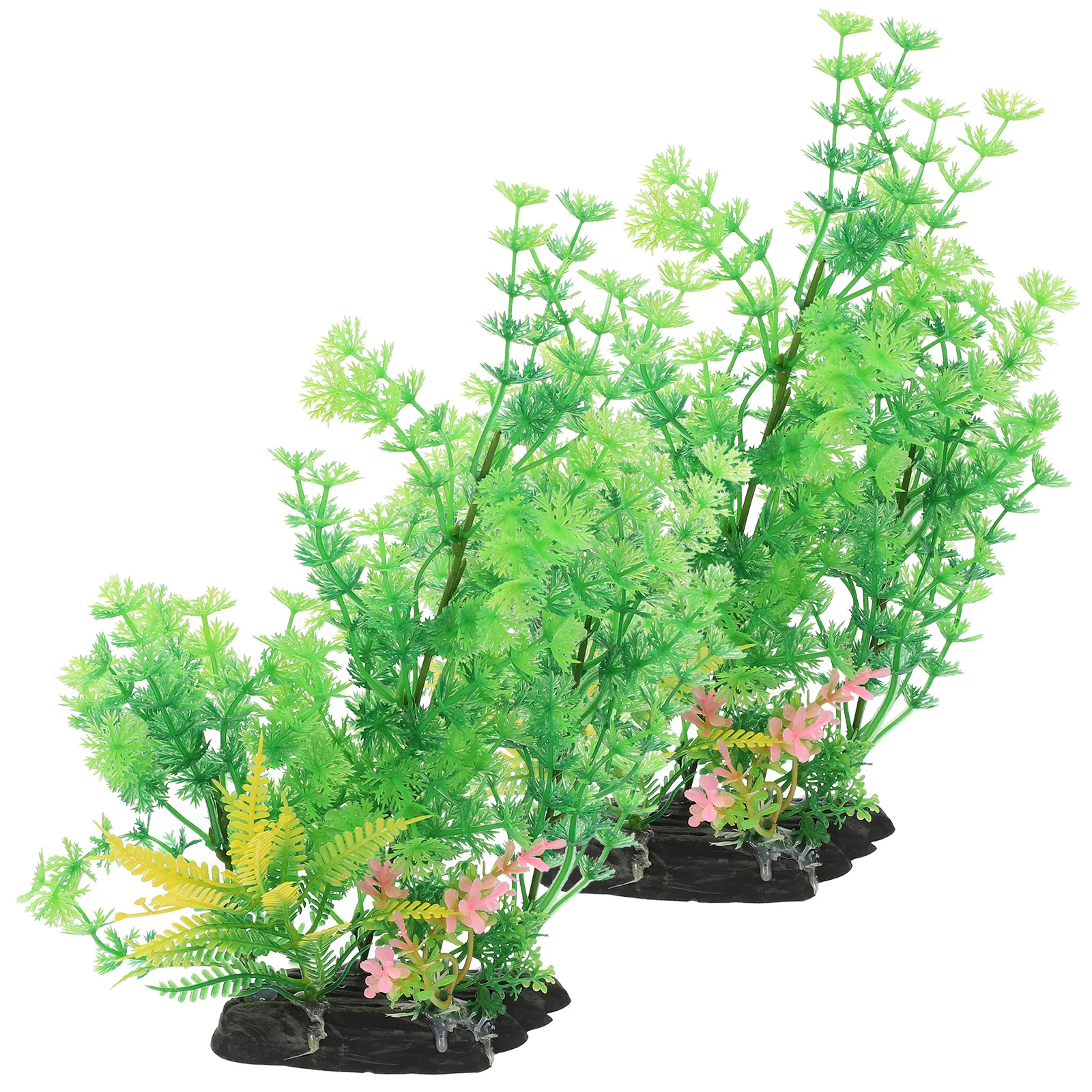 

2pcs Water Grass Decor Artificial Aquarium Plants For Fish Tank Desktop Faux Plant Safe Wear-Resistant Replaceable Aquarium