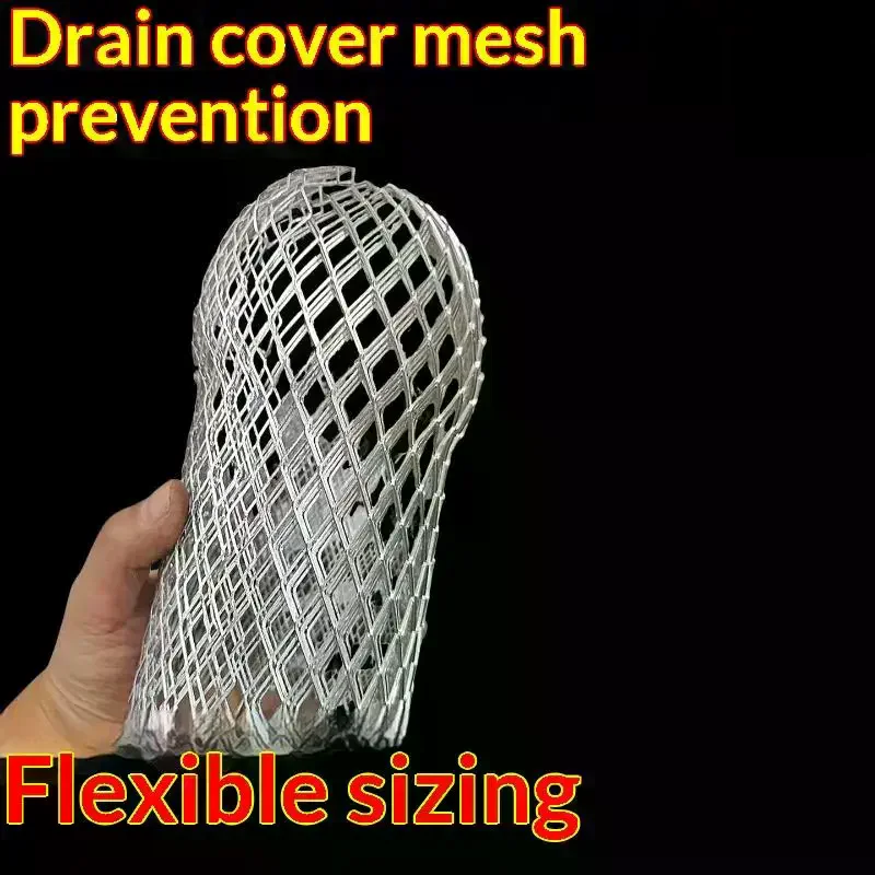 (2/4pcs Expand Aluminum Gutter Filter Mesh Foldable Screen Anti-Blocking Filter Rustproof Silver Eaves Roof Drainage Pipe)