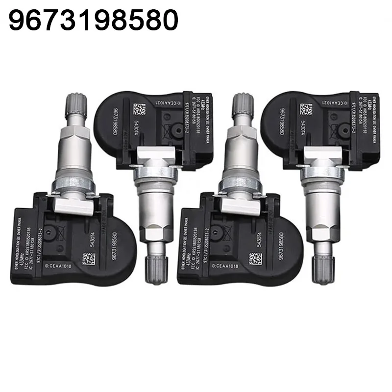 1/4 قطعة TPMS سيارة استشعار ضغط الإطارات لسيتروين C4 C5 C6 C8 بيجو 207 307 407 508 607 807 1007 9673198580 433MHz