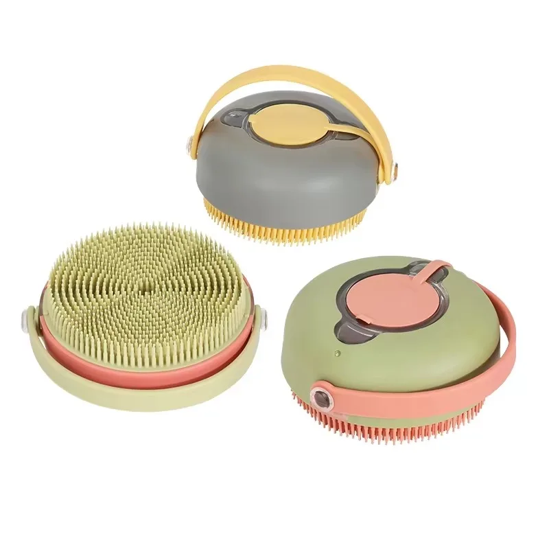 

10pcs Pet Grooming Bath Brush with Soap Shampoo Dispenser Soft Bristle Massage Bath Brush for Dogs Cats
