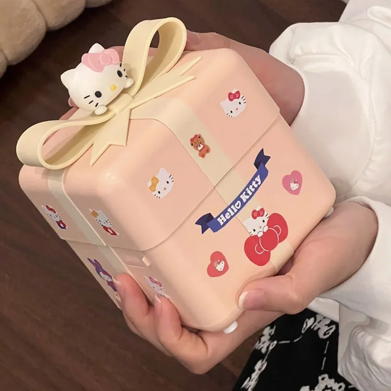 Cute Hello Kittys Sanrio Cartoon Bluetooth Speaker Kawaii Anime accessori Desktop portatile Home Decor ragazza regali di san valentino