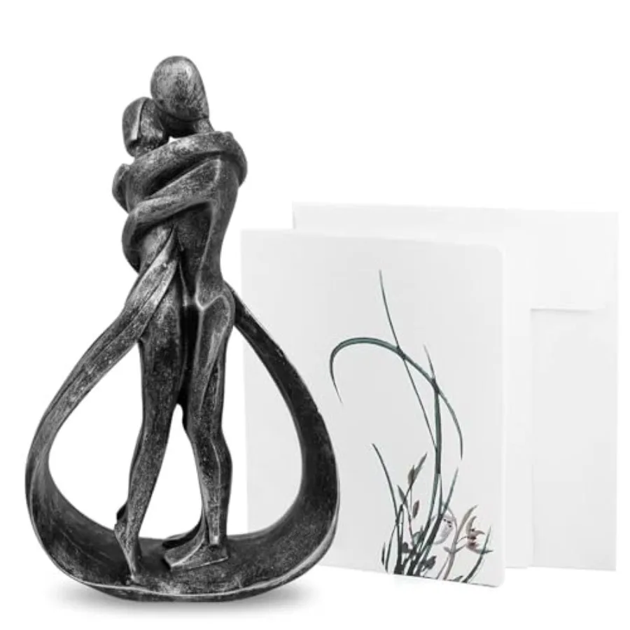 

Resin Couple Modern Sculptures Romantic Gift for Weddings Valentine's Day and Anniversaries Decoration Figurine for Girlfriend,